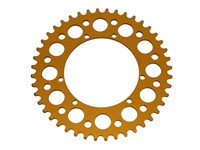 Couronne AKOA alu or anodisé 44 dents, vélomoteurs Puch Maxi