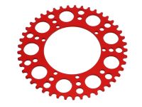 Couronne AKOA alu "rouge anodisé" 45 dents, vélomoteurs Puch Maxi