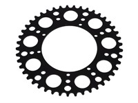 Couronne AKOA alu noir anodisé 45 dents, vélomoteurs Puch Maxi