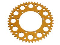 Couronne AKOA alu "or anodisé" 46 dents, vélomoteurs Puch Maxi Couronne AKOA alu "or anodisé" 46 dents, vélomoteurs Puch Maxi