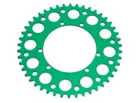 Couronne AKOA alu "vert anodisé" 46 dents, vélomoteurs Puch Maxi Couronne AKOA alu "vert anodisé" 46 dents, vélomoteurs Puch Maxi