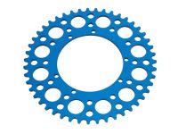 Couronne AKOA alu "bleu anodisé" 47 dents, vélomoteurs Puch Maxi Couronne AKOA alu "bleu anodisé" 47 dents, vélomoteurs Puch Maxi