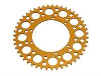 Couronne AKOA alu or anodisé 47 dents, vélomoteurs Puch Maxi