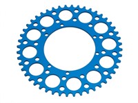 Couronne AKOA alu bleu anodisé 48 dents, vélomoteurs Puch Maxi