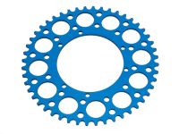 Couronne AKOA alu "bleu anodisé" 48 dents, vélomoteurs Puch Maxi Couronne AKOA alu "bleu anodisé" 48 dents, vélomoteurs Puch Maxi