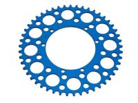 Couronne AKOA alu "blau anodisé" 49 dents, vélomoteurs Puch Maxi Couronne AKOA alu "blau anodisé" 49 dents, vélomoteurs Puch Maxi