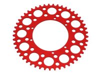 Couronne AKOA alu "rouge anodisé" 49 dents, vélomoteurs Puch Maxi