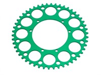 Couronne AKOA alu vert anodisé 50 dents, vélomoteurs Puch Maxi