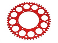 Couronne AKOA alu rouge anodisé 50 dents, vélomoteurs Puch Maxi