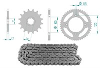 Kit chaîne acier 13 x 51 / 420 sans O-Ring (K2755), Beta RR 50 2005-2016 Kit chaîne acier 13 x 51 / 420 sans O-Ring (K2755), Beta RR 50 2005-2016