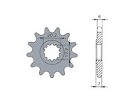 Pignon 13 dents 420, moteur Minarelli AM6