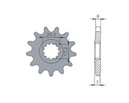 Pignon 15 dents 420, moteur Minarelli AM6 Pignon 15 dents 420, moteur Minarelli AM6