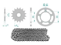 Kettenkit 13 x 51 / 420 ohne O-Ring (K3492) Stahl