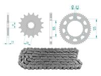 kit chaîne Yamaha DTR50 13 x 53 / 420 sans O-Ring (K3436) acier kit chaîne Yamaha DTR50 13 x 53 / 420 sans O-Ring (K3436) acier