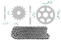 Kit chaîne Rieju RS 2 50 Matrix, 13x47 420, (K2334) acier Kit chaîne Rieju RS 2 50 Matrix, 13x47 420, (K2334) acier