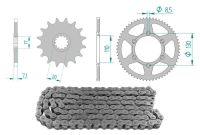 Kit chaîne acier 13 x 62 / 420 sans O-Ring (K3409), moto CPI SM 50cc 2006-2009 Kit chaîne acier 13 x 62 / 420 sans O-Ring (K3409), moto CPI SM 50cc 2006-2009