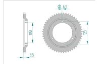 Couronne acier 52 dents 420, Derbi GPR 50 R Couronne acier 52 dents 420, Derbi GPR 50 R