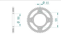 Couronne 50 dents 420, Beta RR (4 trous) 2005-2010 Couronne 50 dents 420, Beta RR (4 trous) 2005-2010