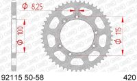 Couronne 51 dents 420, Beta RR 2002-2004 / Peugeot XPS Couronne 51 dents 420, Beta RR 2002-2004 / Peugeot XPS