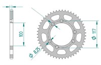 Couronne acier 58 dents 420, Beta RR 2002-2004