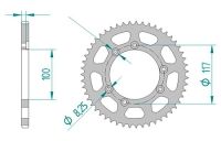 Couronne acier 58 dents 420, Beta RR 2002-2004 Couronne acier 58 dents 420, Beta RR 2002-2004