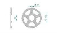 Couronne 48 dents 420,  Peugeot XPS à partir de 05/Rieju SMX à partir de 06