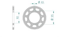 Zahnkranz Aprilia SX50 SM 2007-2008 48 Zähne 420