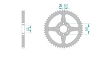 Courronne 48 dents type 420 (moyeu 4,6 ou 8trous), universel motos Courronne 48 dents type 420 (moyeu 4,6 ou 8trous), universel motos