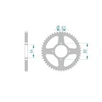 Couronne 34 dents type 420, Yamaha Bop 50cc