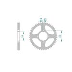 Couronne 34 dents type 420, Yamaha Bop 50cc Couronne 34 dents type 420, Yamaha Bop 50cc