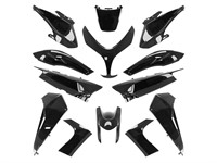 Kit carrosserie noir brillant 13 pièces, scooter Yamaha T-Max 500cc 2008-2011 Kit carrosserie noir brillant 13 pièces, scooter Yamaha T-Max 500cc 2008-2011