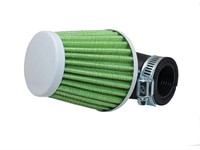Filtre à air conique 90° vert/blanc raccord 28/35mm