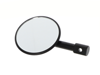 Rétroviseur pour embout de guidon, rond, petit modèle, noir, homologué Rétroviseur pour embout de guidon, rond, petit modèle, noir, homologué