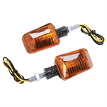 Clignotants Quadra 21W, look carbone,vitre orange, modèle court Clignotants Quadra 21W, look carbone,vitre orange, modèle court