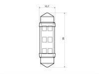 Glühbirne Soffitte Led 12V  39 mm