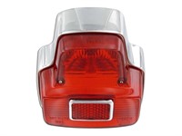 Feu arrière chromé-vitre rouge Vespa 125 Super/GT