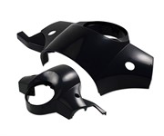 Cache guidon inférieur+supérieur noir, scooter Piaggio Vespa PX avec disque de frein Cache guidon inférieur+supérieur noir, scooter Piaggio Vespa PX avec disque de frein