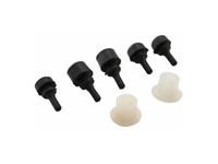Set de pions en gomme/caoutchouc pour couvercel latéral, Vespa 50-125 PV/ET3 (douilles incluses) Set de pions en gomme/caoutchouc pour couvercel latéral, Vespa 50-125 PV/ET3 (douilles incluses)