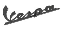 Emblem cache latéral anthracite, Vespa 100 x 32 mm à coller