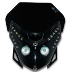 Tête de fourche noir/carbon halogen avec LED Tête de fourche noir/carbon halogen avec LED