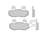 Bremsbeläge Kymco/PGO, organisch, 77.4 x 42.3 x 9.2 mm/98.8 x 42.3 x 9.2