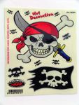 Autocollant tête de mort pirate 10x12cm et 5x9.5cm Autocollant tête de mort pirate 10x12cm et 5x9.5cm