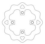 Bremsscheibe Galfer wave disc vorne/hinten,190/72/3,5mm Bremsscheibe Galfer wave disc vorne/hinten,190/72/3,5mm