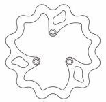 Disque de freins arriére Wave Disc Galfer 200/63/4mm