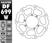 Bremsscheibe Galfer Wave Disc W 290/108/3.5mm Bremsscheibe Galfer Wave Disc W 290/108/3.5mm