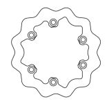 Disque de freins Galfer W 220/122/4mm Disque de freins Galfer W 220/122/4mm