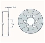 Bremsscheibe NG 190/62/3.5mm 3 Loch