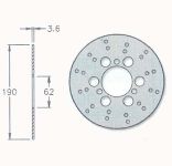 Disque de frein NG 190/62/3.5mm 3 trou Disque de frein NG 190/62/3.5mm 3 trou
