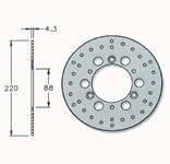 Bremsscheibe IGM, vorne, 220/88/4,3mm Bremsscheibe IGM, vorne, 220/88/4,3mm