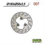 Disque de freins NG 190/58/3.5mm 3 trou